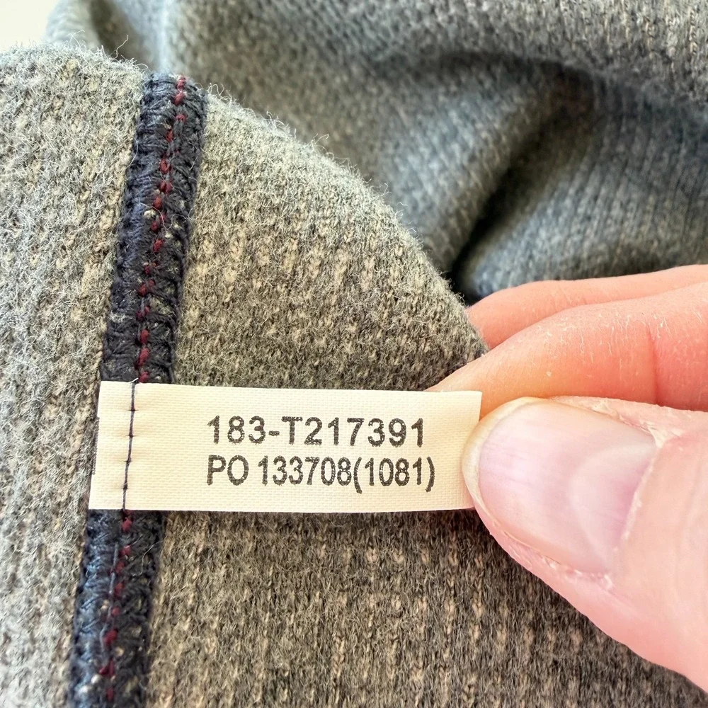 Tommy Bahama Flip Sider Half Zip Reversible Pullover Sweatshirt Sz L Gray Ribbed